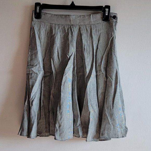 Vintage New York Style Houndstooth Black White Short Skirt Size M Made in USA - Picture 1 of 5